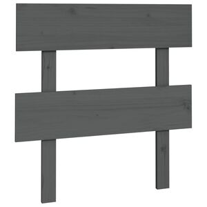 vidaXL T&ecirc;te de lit Gris 93,5x3x81 cm Bois massif de pin
