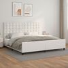 vidaXL Cadre de lit sans matelas blanc 200x200 cm similicuir