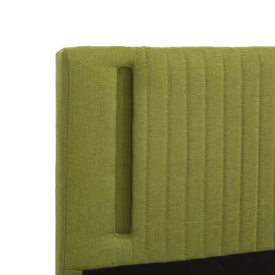 vidaXL Cadre de lit avec LED Vert Tissu 100 x 200 cm