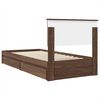 vidaXL Lit de Rangement Ch&ecirc;ne brun 90 x 190 cm Bois d'ing&eacute;nierie