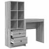 vidaXL Bureau avec tiroir 2 pcs Gris Sonoma