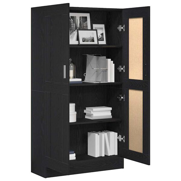 vidaXL Biblioth&egrave;que Ch&ecirc;ne noir 82,5 x 30,5 x 150 cm Bois d'ing&eacute;nierie