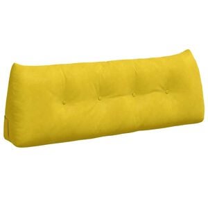 vidaXL Coussin de Dos Jaune 140 x 24 x 50 cm Velours