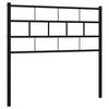 vidaXL T&ecirc;te de lit de remplacement m&eacute;tal noir 107 cm