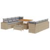 vidaXL Ensemble de canap&eacute; de jardin Beige et Gris clair polyrotin