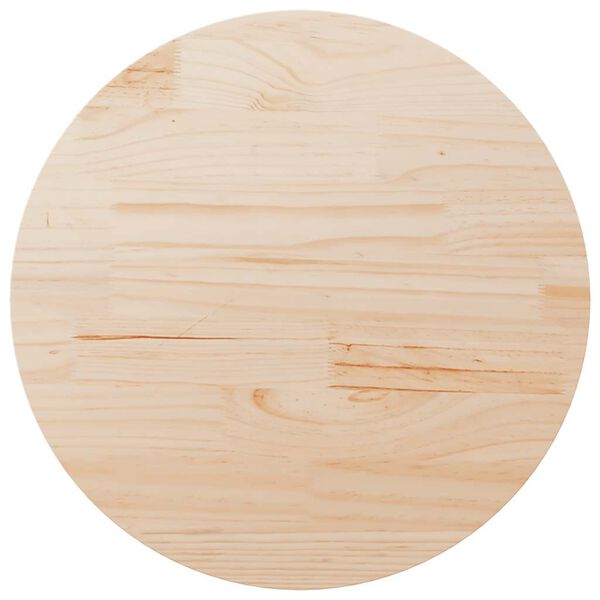 vidaXL Dessus de table rond Ø90x3 cm bois de pin massif