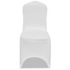 vidaXL Housses &eacute;lastiques de chaise Blanc 18 pcs