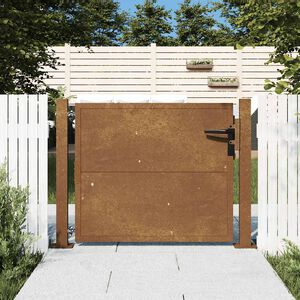 vidaXL Portail de jardin 100x75 cm en acier Corten