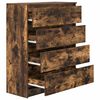 vidaXL Buffet ch&ecirc;ne fum&eacute; 80x35x99 cm bois d'ing&eacute;nierie