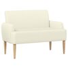 vidaXL Canap&eacute; love seat avec capitonnage en boutons Cr&egrave;me