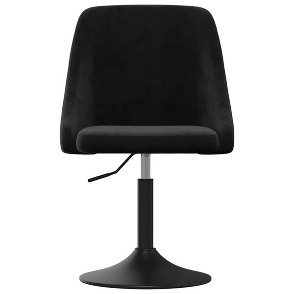 vidaXL Chaise &agrave; manger Noir Velours