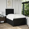 vidaXL Sommier &agrave; lattes de lit avec matelas noir 120x190 cm tissu