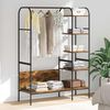 vidaXL Porte-v&ecirc;tements Ch&ecirc;ne brun 120 x 44 x 160 cm Bois d'ing&eacute;nierie