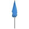 vidaXL Parasol de jardin avec mât 210x140 cm Bleu azuré