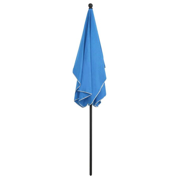 vidaXL Parasol de jardin avec mât 210x140 cm Bleu azuré