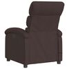 vidaXL Fauteuil de massage inclinable Marron fonc&eacute; Tissu