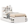 vidaXL Lit biblioth&egrave;que sans matelas blanc 90x190cm bois de pin massif