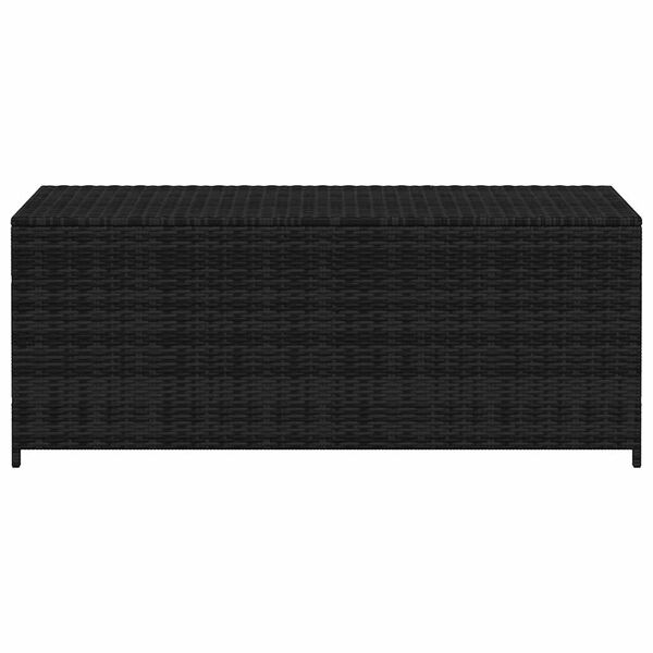 vidaXL Bo&icirc;te de rangement de jardin noir 150x50x60 cm r&eacute;sine tress&eacute;e