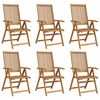 vidaXL Chaises pliables de jardin lot de 6 Bois d'acacia solide