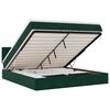 VidaXL Cadre de lit ottoman avec matelas vert fonc&eacute; 180x200 cm velours