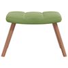 vidaXL Chaise à bascule avec repose-pied Vert clair Velours