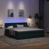 vidaXL Cadre de lit ottoman avec matelas vert fonc&eacute; 200x200 cm velours