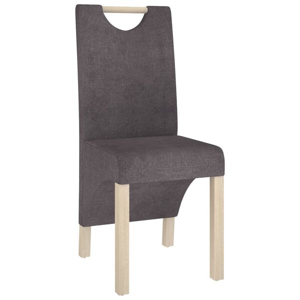 vidaXL Chaises &agrave; manger lot de 4 taupe tissu