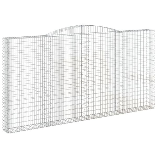 vidaXL Paniers &agrave; gabions arqu&eacute;s 9 pcs 400x30x200/220 cm Fer galvanis&eacute;