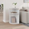 vidaXL Table d'appoint Blanc brillant 29,6 x 29,6 x 60 cm