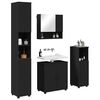 vidaXL Ensemble de mobilier de salle de bain Montage mural 4 pcs Noir
