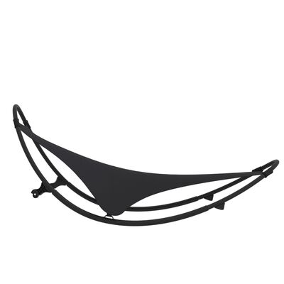 vidaXL Chaise longue à bascule avec roues Acier et textilène Noir