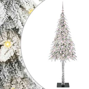 vidaXL Sapin de No&euml;l avec 300 LED Blanc 210 cm PE et Acier