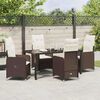 vidaXL Ensemble de salle à manger pour jardin 5 pcs Marron Poly rotin