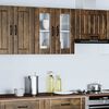 vidaXL Armoire murale de cuisine avec porte vitr&eacute;e "Lucca" Ch&ecirc;ne fum&eacute; Bois d'ing&eacute;nierie