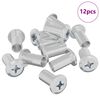 vidaXL Ecrou de verrouillage 12 pi&egrave;ces Nickel M6 x 15 mm Acier