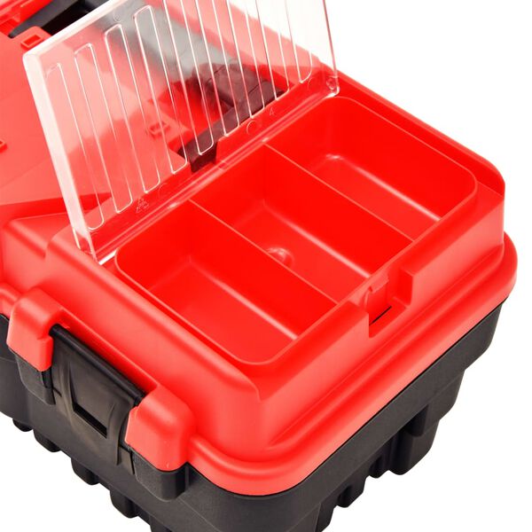 vidaXL Boîte à outils Plastique 462x256x242 mm Rouge