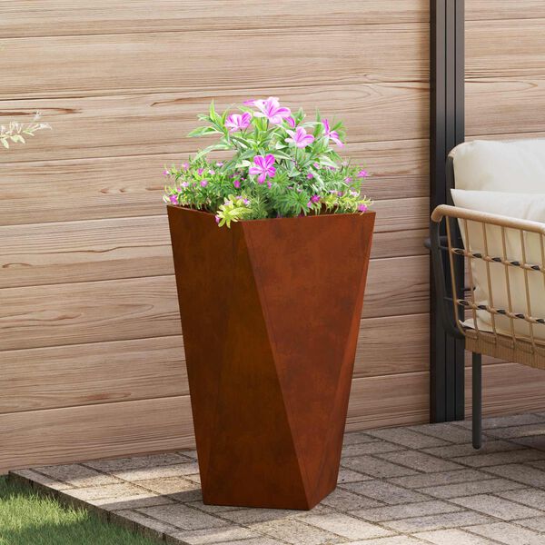vidaXL Jardini&egrave;re 2 pcs Rouill&eacute; 40 x 40 x 75 cm