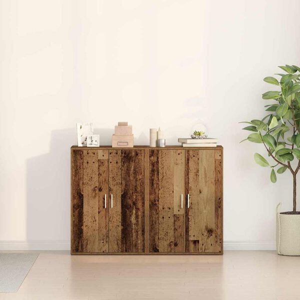 vidaXL Buffet 2 pcs Bois ancien 60 x 31 x 84 cm Bois d'ing&eacute;nierie