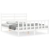 vidaXL Cadre de lit sans matelas blanc bois de pin massif