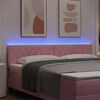 vidaXL T&ecirc;te de lit LED avec bandes LED Rose 180 cm Velours