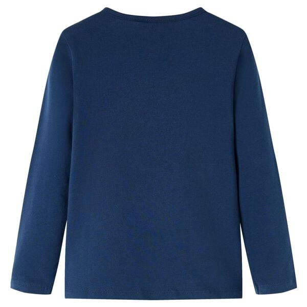 T-shirt enfants &agrave; manches longues bleu marine 92