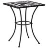 vidaXL Table de bistro mosaïque Noir et blanc 60 cm Céramique