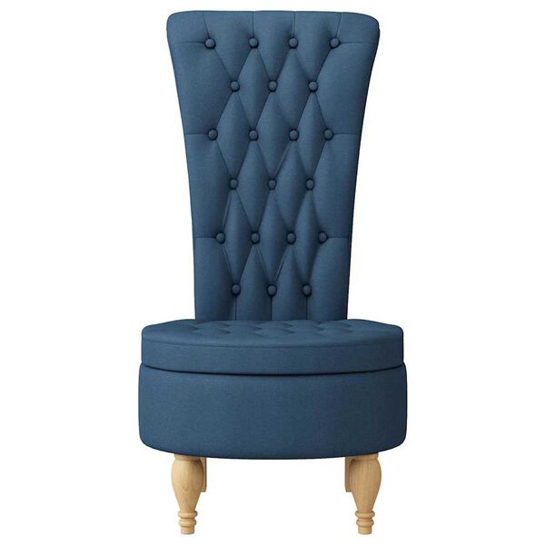 vidaXL Fauteuil &agrave; pantoufle Bleu 56,5 x 70 x 110 cm tissu