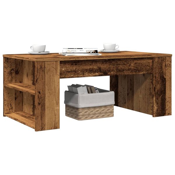 vidaXL Table basse vieux bois 102x55x42 cm bois d'ing&eacute;nierie