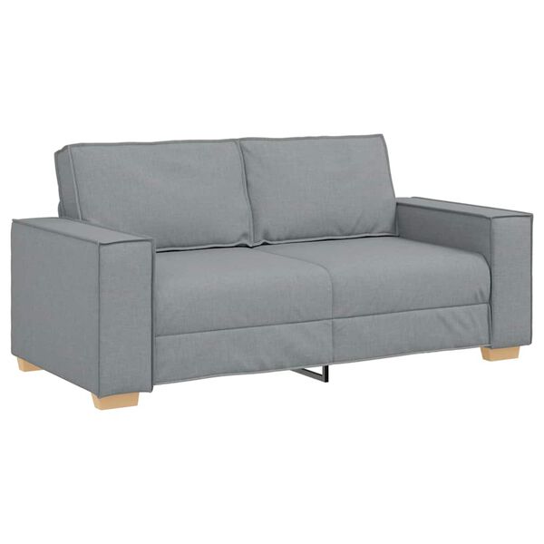 vidaXL Canap&eacute; 2 places Gris clair 140 cm Tissu