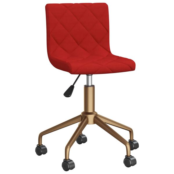 vidaXL Chaises &agrave; manger pivotantes lot de 2 rouge bordeaux velours