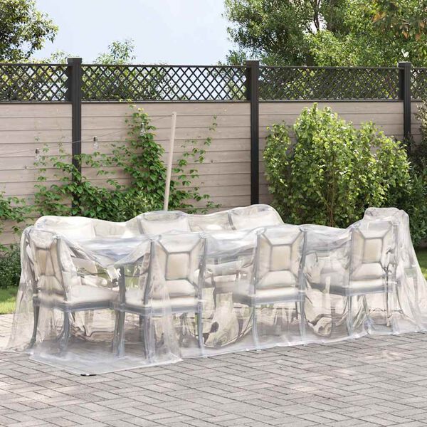 vidaXL B&acirc;che transparente avec &oelig;illets 2x5 m poly&eacute;thyl&egrave;ne