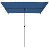 vidaXL Parasol de jardin avec mât en aluminium 2x1,5 m Bleu azuré