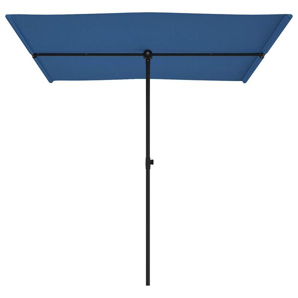 vidaXL Parasol de jardin avec mât en aluminium 2x1,5 m Bleu azuré