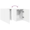 vidaXL Ensemble meuble TV Montage mural 4 pcs Blanc Bois d'ing&eacute;nierie
